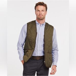 BARBOUR Polarquilt Gorpcore Preppy Olive Green Vest | 📐S Men Retail $150